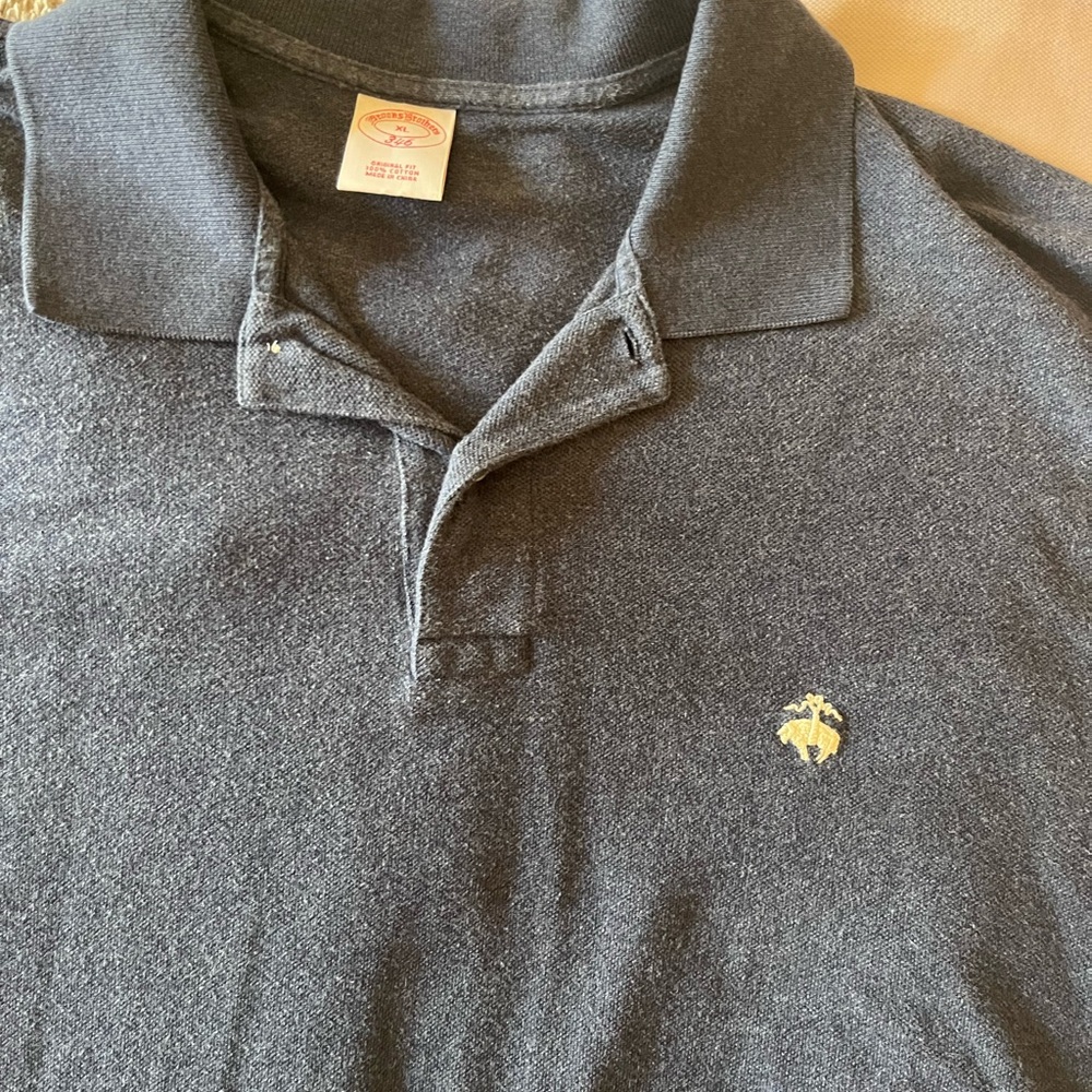 Set of Three Brooks Brothers Polo Shirts - Navy, Pink, and Blue - Picture 3 of 9